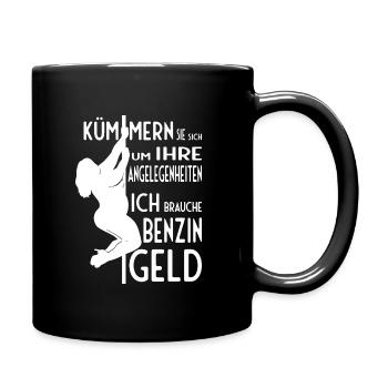 Kümmern Sie sich um Ihre Angelegenheiten - Tasse einfarbig - Schwarz - Rechts