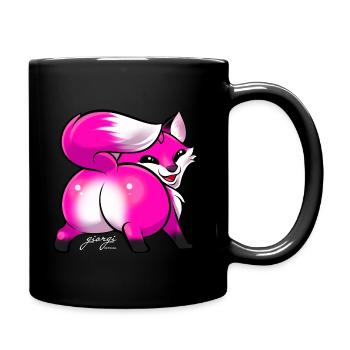 Twerk Fox Pink light - Tasse einfarbig - Schwarz - Rechts
