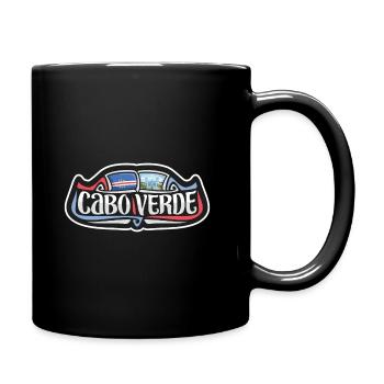 Cabo Verde Drapeau Voyage Souvenir Autocollant Badge Logo - Mug uni - noir - Droite