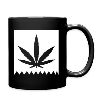CannabisLeaf - Tasse einfarbig - Schwarz - Rechts