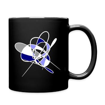 Abstrakte Linien und Formen - Inspiration - Tasse einfarbig - Schwarz - Rechts