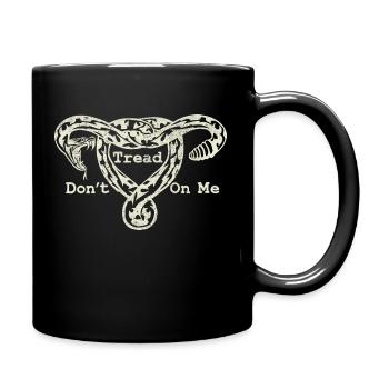 Uterus snake do not trample me - human rights - Full Colour Mug - black - Right