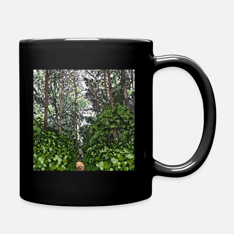 Spazieren Sie durch den Wald - Tasse einfarbig - Schwarz