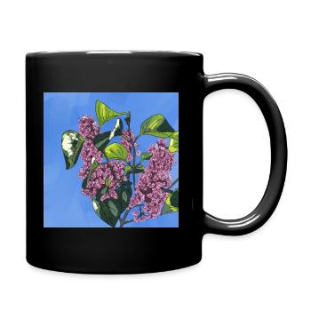 Lilac bush - Full Colour Mug - black - Right