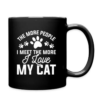 I Love My Cat - Full Colour Mug - black - Right