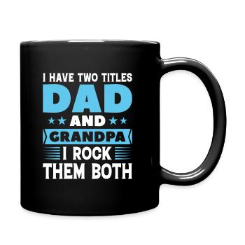 Papa und Opa - Tasse einfarbig - Schwarz - Rechts