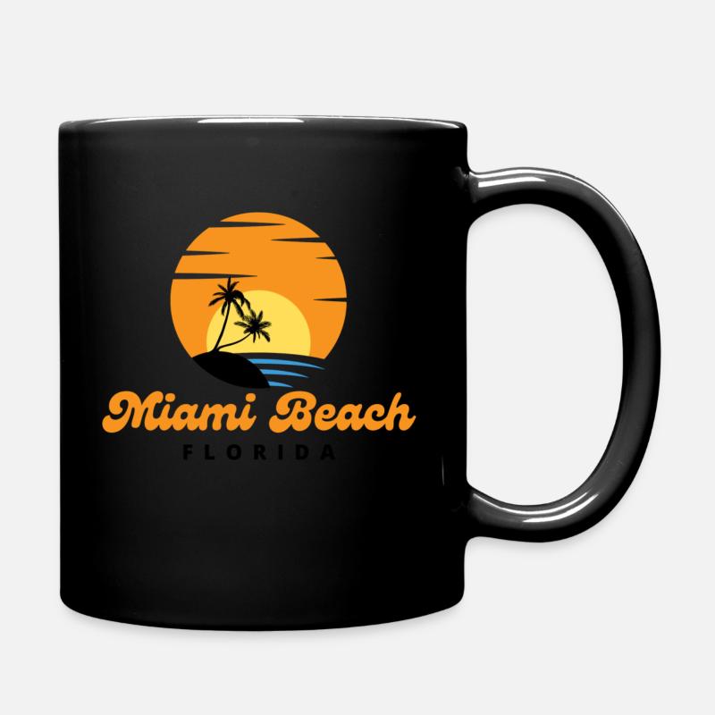 Miami Beach - Florida - Tasse einfarbig - Schwarz