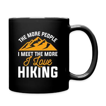 Ich liebe es zu wandern - Tasse einfarbig - Schwarz - Rechts