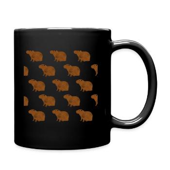 Motif Capybara - Mug uni - noir - Droite