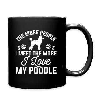 J’aime mon caniche - Mug uni - noir - Droite