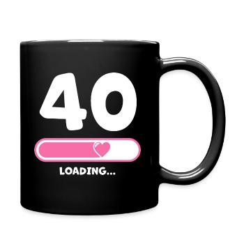 40e anniversaire - Mug uni - noir - Droite