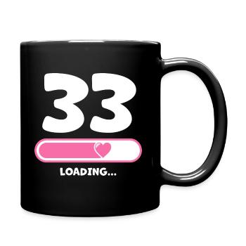33. Geburtstag 33 Jahre Geschenkideen - Tasse einfarbig - Schwarz - Rechts