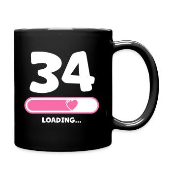 34th birthday 34 years Congratulations - Full Colour Mug - black - Right