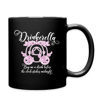 Drinkerella | Party Junggesellenabschied Mallorca Junggesellinnenabschied - Tasse einfarbig - Schwarz - Rechts
