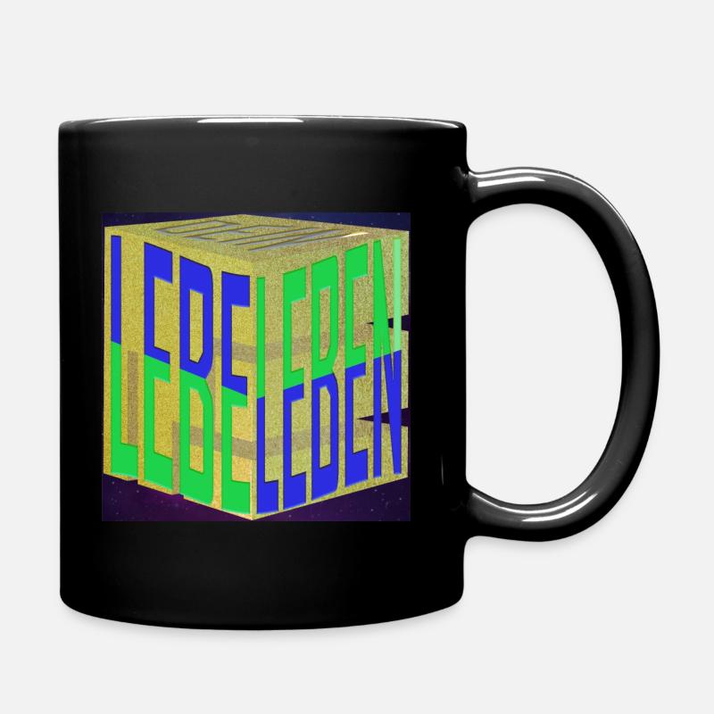 Live Your Life - Cube - Universe - Full Colour Mug - black