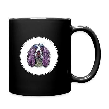Englisch Springer Spaniel Hund Aquarell Illustrati - Tasse einfarbig - Schwarz - Rechts
