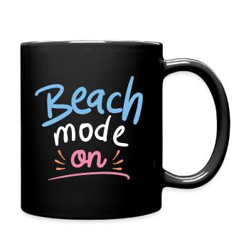 Beach Mode On - Full Colour Mug - black - Right