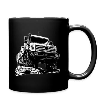 Unimog - Oldtimer - Offroad - Universal Motorgerät - Tasse einfarbig - Schwarz - Rechts