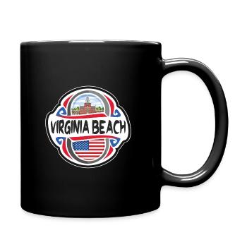 Virginia Beach Vereinigte Staaten Vereinigte Staaten Flagge Reise Souve - Tasse einfarbig - Schwarz - Rechts