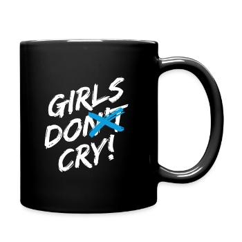 Girls Do Cry! White design - Full Colour Mug - black - Right