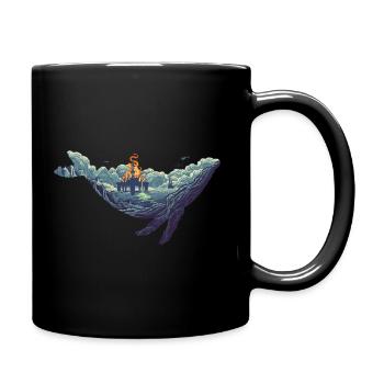 Whale, Oil Rig, Environment - Full Colour Mug - black - Right