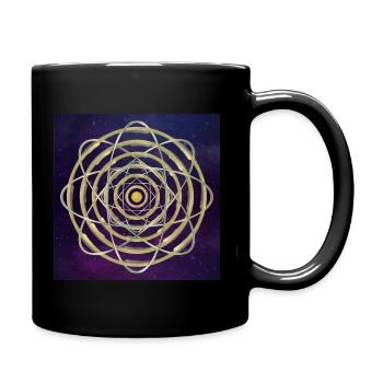 Atomic vibration, energy, vibration of atoms, SSL - Full Colour Mug - black - Right