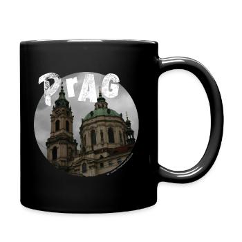 Städteshirt "Prag" - Tasse einfarbig - Schwarz - Rechts