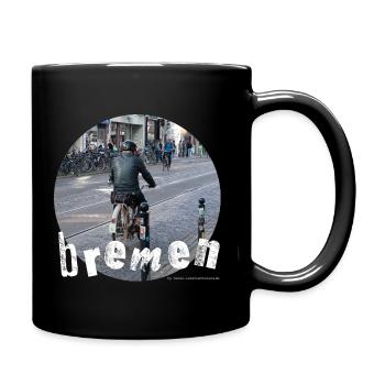 Bremen-Shirt ""Viertel" - Tasse einfarbig - Schwarz - Rechts