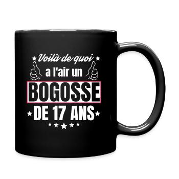Bogosse De 17 Ans Idée Cadeau D'Anniversaire 17Ans - Mug uni - noir - Droite
