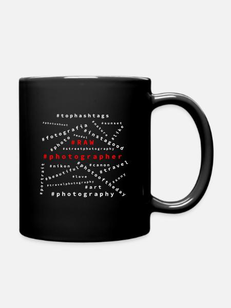 Top Hashtags Photographers - Full Colour Mug - black