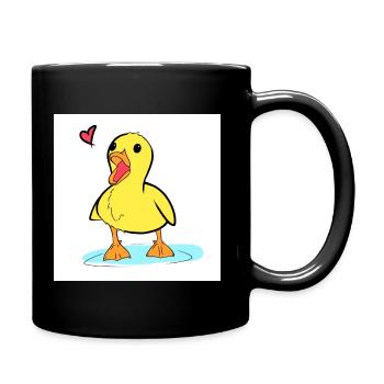 Canard mignon - Mug uni - noir - Droite