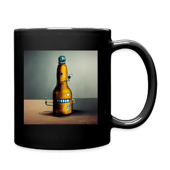 Robot Beer - Full Colour Mug - black - Right