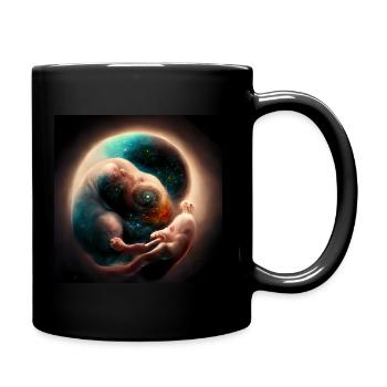 Geburt des Universums - Tasse einfarbig - Schwarz - Rechts