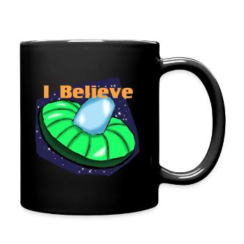 UFO - Tasse einfarbig - Schwarz - Rechts