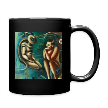 Künstliche Intelligenz - Tasse einfarbig - Schwarz - Rechts