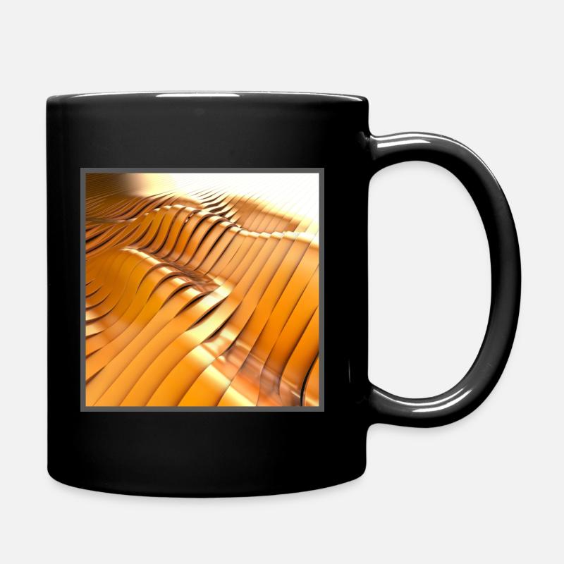 Vagues dorées - Mug uni - noir