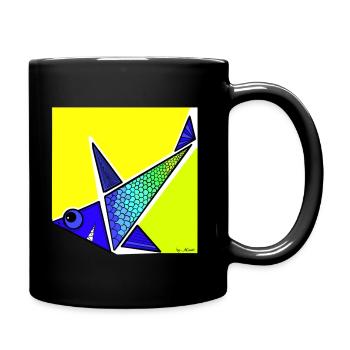 Mr fish - Mug uni - noir - Droite