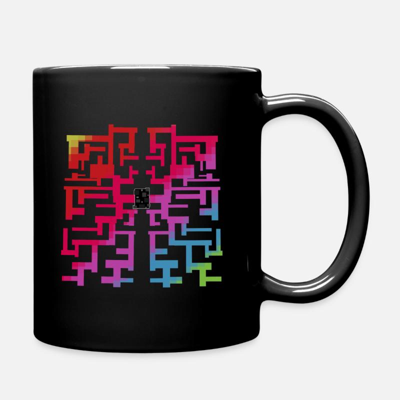 Rainbow Mosaic - Full Colour Mug - black