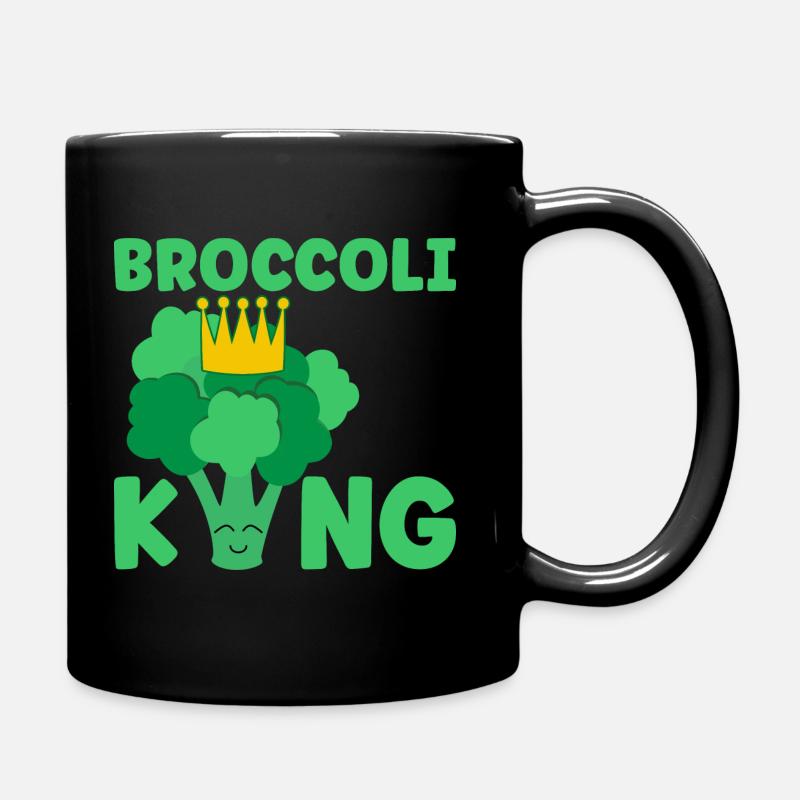 Broccoli King - Tasse einfarbig - Schwarz