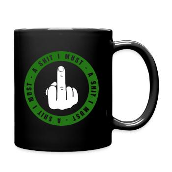 Middle finger - Full Colour Mug - black - Right