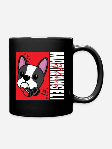 Bulldog Head STEVE White - Tasse einfarbig - Schwarz