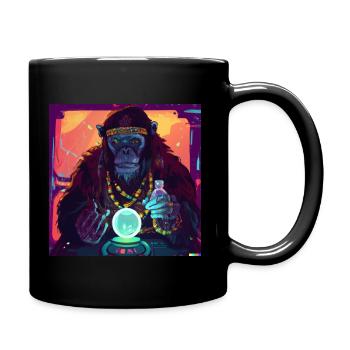 Singe diseur de bonne aventure - Mug uni - noir - Droite