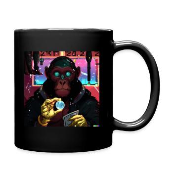 Singe diseur de bonne aventure - Mug uni - noir - Droite