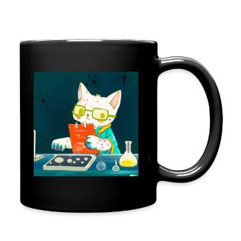 Katzen - Tasse einfarbig - Schwarz - Rechts