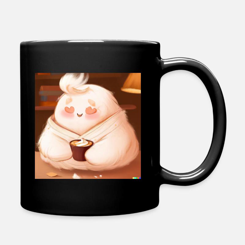 Fluffiges Tierchen - Tasse einfarbig - Schwarz