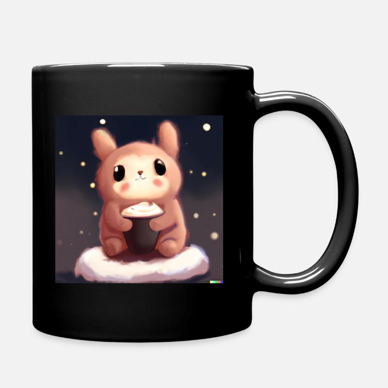 Fluffy animal - Full Colour Mug - black