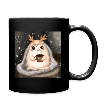 Fluffy animal - Full Colour Mug - black - Right
