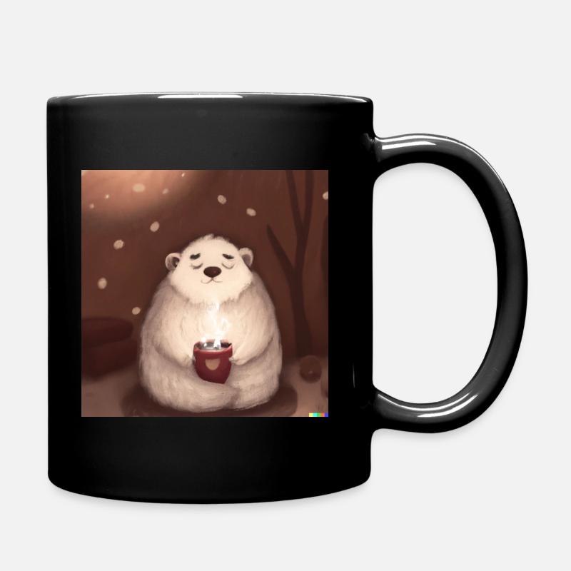Fluffiges Tierchen - Tasse einfarbig - Schwarz
