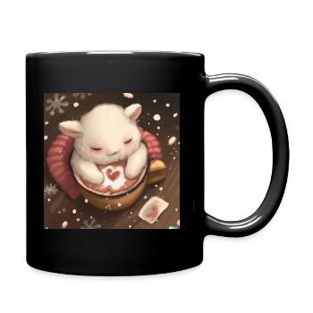 Fluffy animal - Full Colour Mug - black - Right