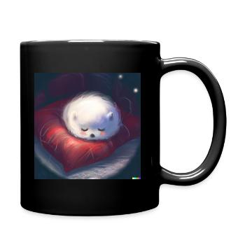 Fluffy animal - Full Colour Mug - black - Right